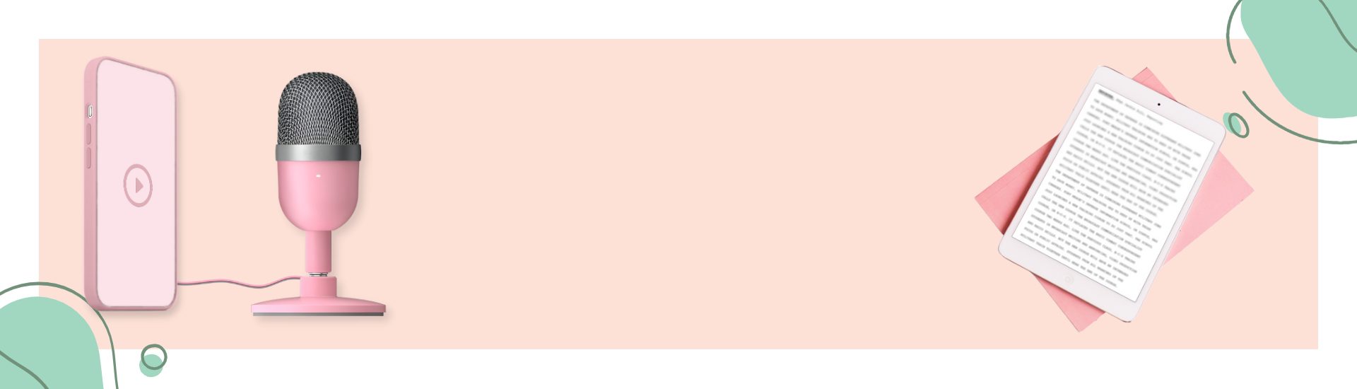 A pink microphone for creating audio ads in multiple languages.
