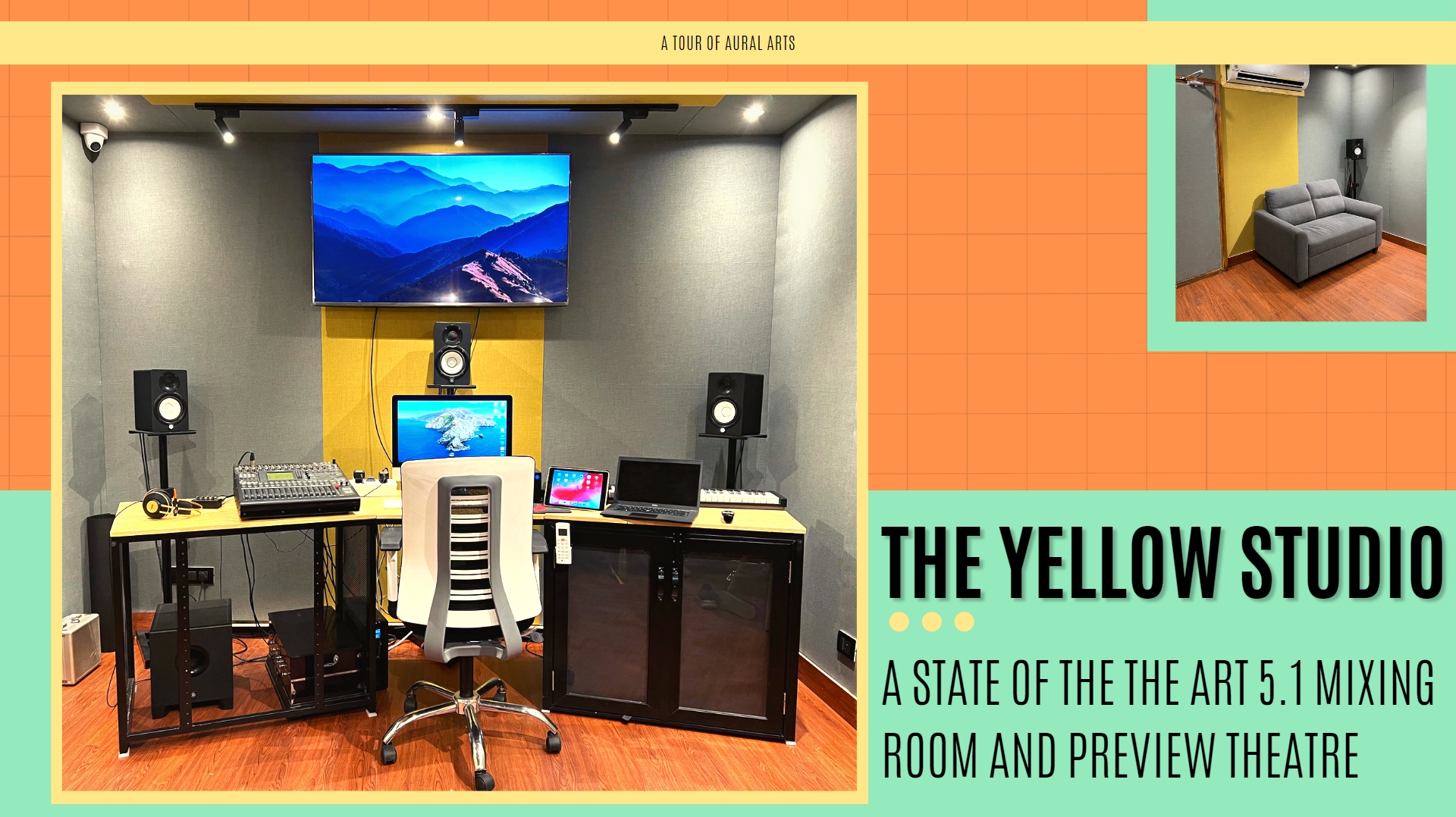 THE YELLOW STUDIO - A STATE OF THE ART 5.1 MIXING ROOM AND PREVIEW THEATRE